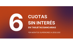 6 cuotas sin interes