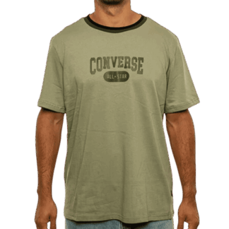 REMERA CLASSIC MC ESTAMPADA CUELLO TEJIDO