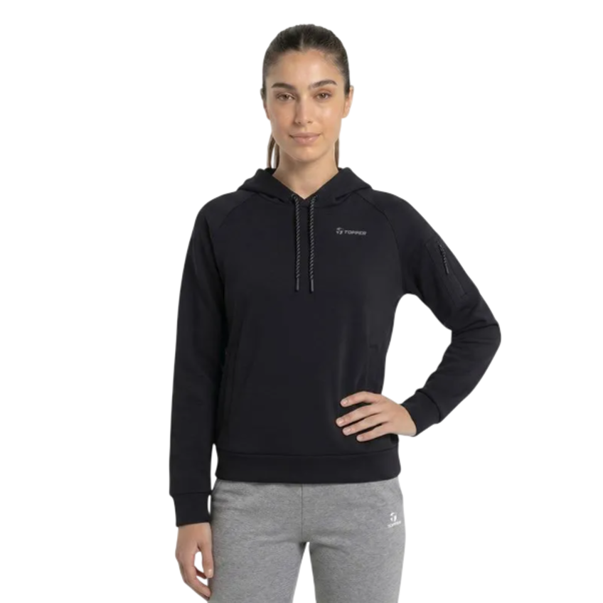BUZO HOODIE POLY FLEECE WMN TRNG