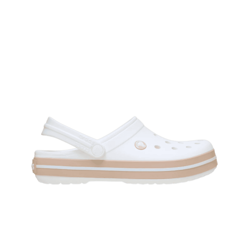 CROCBAND WHITE PINK CARAMEL