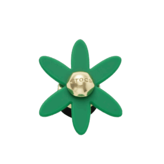 JIBBITZ RETRO GREEN SPINNER FLOWER