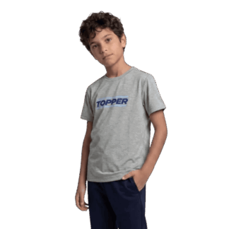 REMERA TOPPER CORE BRAND TRAIN B GRIS MELANGE 1568707XC1