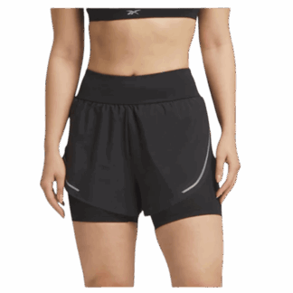 SHORT REEBOK LUX METALLIC 2 EN 1 MUJER